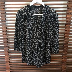 Tie front blouse